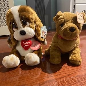 two stuffed dogs